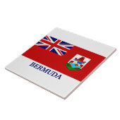 Carreau Drapeau des Bermudes, étiqueté, (Côté)