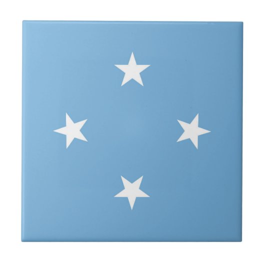 Carreau Drapeau des États fédérés de Micronésie (Devant)