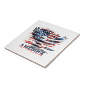 Carreau Drapeau des États-Unis. Amérique (Côté)