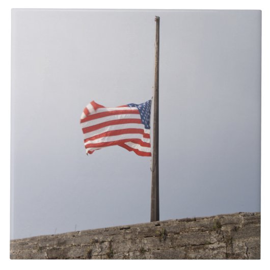Carreau Drapeau des États-Unis en berne (États-Unis) (Devant)