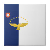 Carreau Drapeau des îles Açores Ceramic Tile (Devant)