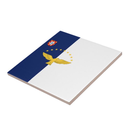 Carreau Drapeau des îles Açores Ceramic Tile (Côté)