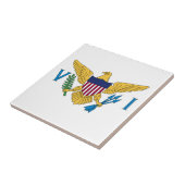 Carreau Drapeau des îles Vierges américaines patriotiques (Côté)