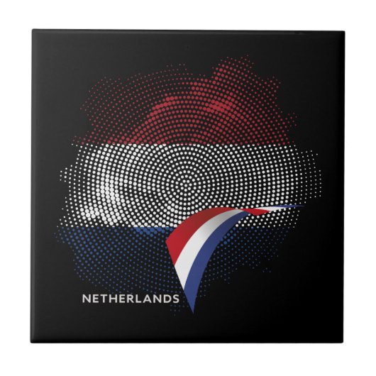 Carreau Drapeau des Pays-Bas (Devant)