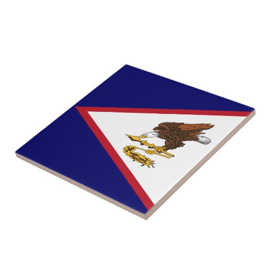 Carreau Drapeau des Samoa américaines patriotiques (Côté)