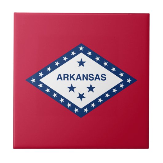 Carreau Drapeau d'État de l'Arkansas (Devant)