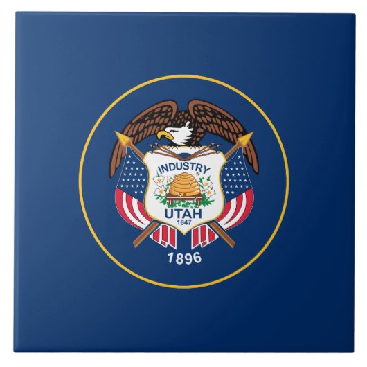 Carreau Drapeau d'État de l'Utah (Devant)