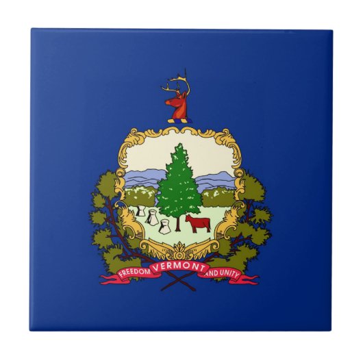 Carreau Drapeau d'état du Vermont (Devant)