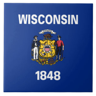 Carreau Drapeau d'État du Wisconsin