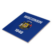 Carreau Drapeau d'État du Wisconsin (Côté)