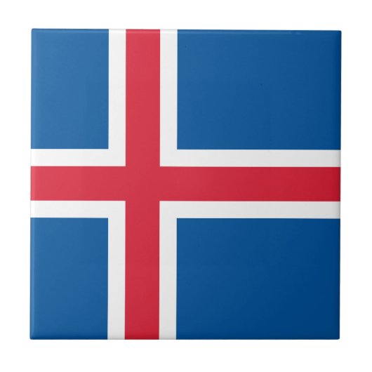 Carreau Drapeau d'Islande (Devant)