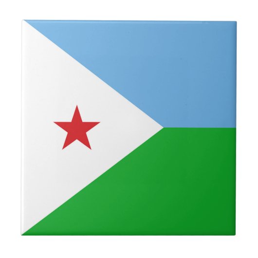 Carreau Drapeau Djibouti (Devant)