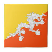 Carreau Drapeau du Bhoutan (Devant)