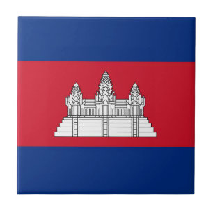 Carreau drapeau du Cambodge