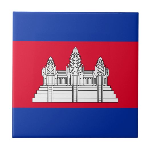 Carreau Drapeau du Cambodge patriotique (Devant)