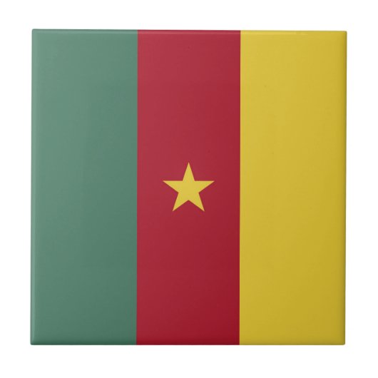 Carreau drapeau du Cameroun (Devant)