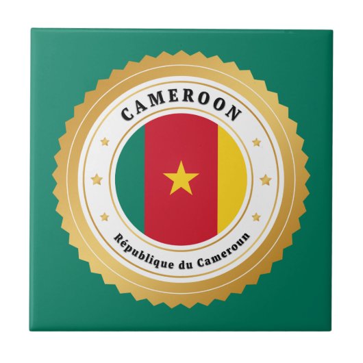Carreau Drapeau du Cameroun (Devant)