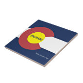 Carreau Drapeau du Colorado et Slogan (Côté)