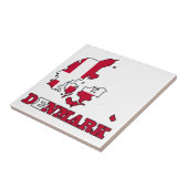 Carreau Drapeau du Danemark dans la carte (Côté)
