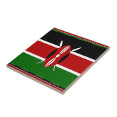 Carreau Drapeau du Kenya : avec cadre de drapeau miniature (Côté)