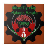 Carreau Drapeau du Kenya - Hakuna Matata Patriotic (Devant)