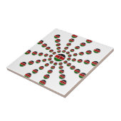 Carreau Drapeau du Kenya Motif radial : Art et Décor patri (Côté)