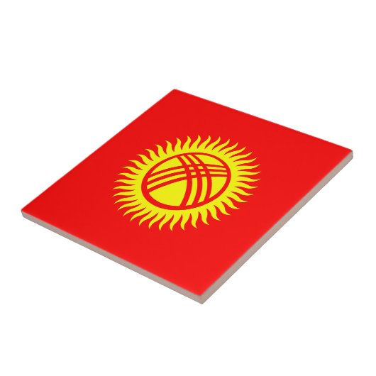 Carreau Drapeau du Kirghizistan (Côté)