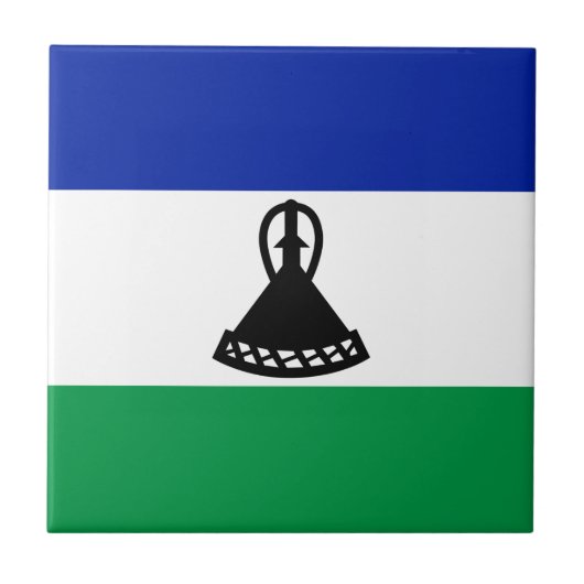 Carreau Drapeau du Lesotho (Devant)