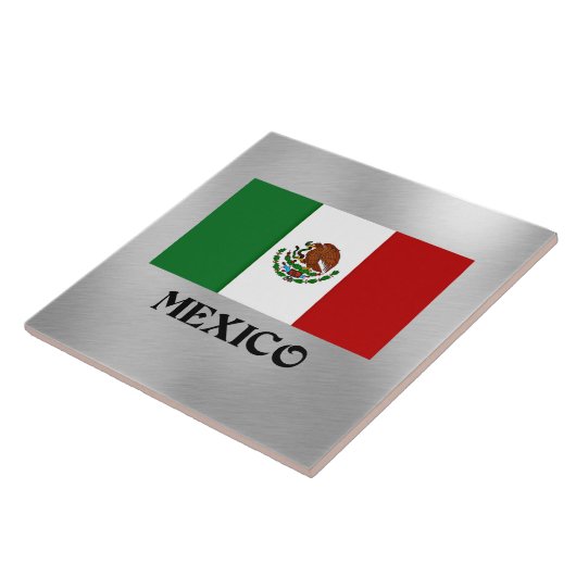 Carreau Drapeau du Mexique, design populaire, (Côté)