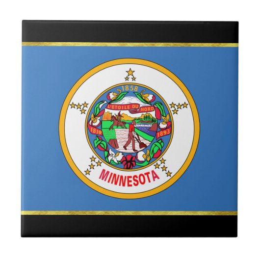 Carreau Drapeau du Minnesota (Devant)