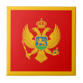 Carreau Drapeau du Monténégro (Devant)