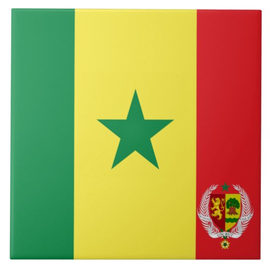 Carreau Drapeau du Sénégal (Devant)