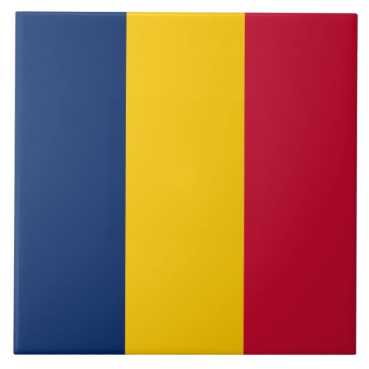 Carreau Drapeau du Tchad (pays africain) (Devant)