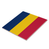 Carreau Drapeau du Tchad (pays africain) (Côté)