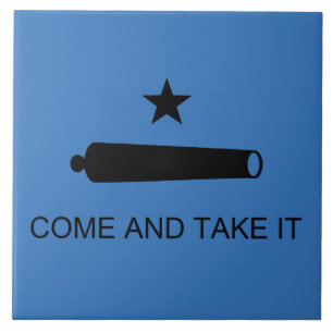 Carreau Drapeau du Texas et Spartan Leonidas "Venez le pre