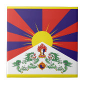 Carreau Drapeau du Tibet libre (Devant)