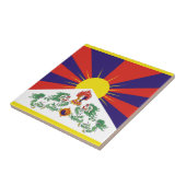 Carreau Drapeau du Tibet libre (Côté)