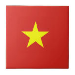 Carreau Drapeau du Vietnam<br><div class="desc">Le drapeau vietnamien est une étoile sur un champ. Les couleurs utilisées dans le drapeau sont rouge,  jaune. La proportion du drapeau vietnamien est 2 : 3. Le drapeau du Vietnam a été adopté en 1945.</div>