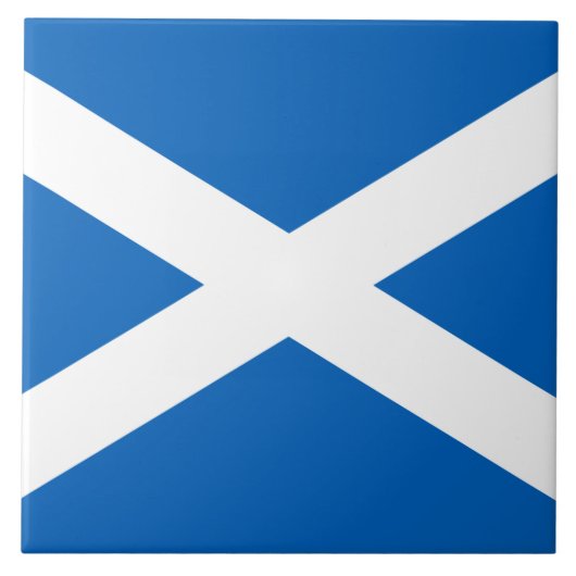 Carreau Drapeau écossais (Saltire) (Drapeau écossais) (Devant)