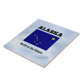 Carreau Drapeau et slogan de l'Alaska (Côté)