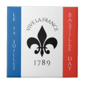 Carreau Drapeau Fleur-de-Lis Tricolore France (Devant)