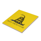 Carreau Drapeau Gadsden jaune classique Ne marchez pas sur (Côté)