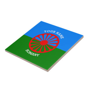 Carreau Drapeau gitan bohémien officiel personnalisé de