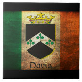 Carreau Drapeau irlandais Davis Crest (Devant)