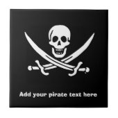 Carreau Drapeau Jolly roger de pirate (Devant)