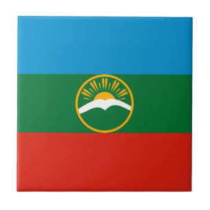 Carreau Drapeau Karachay Cherkessia