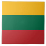 Carreau Drapeau lituanien<br><div class="desc">Ce dessin présente le drapeau national de la Lituanie, un pays de la région balte de l'Europe. Le pays est situé le long de la rive sud-est de la mer Baltique, au sud-est de la Suède et du Danemark. La Lituanie est bordée par la Lettonie au nord, la Biélorussie à...</div>