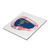 Carreau Drapeau Oregon Escalade carabiner (Côté)