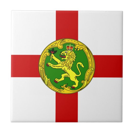 Carreau Drapeau patriotique d'Aurigny (Devant)