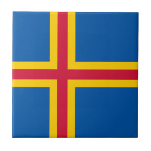 Carreau Drapeau patriotique des îles Åland